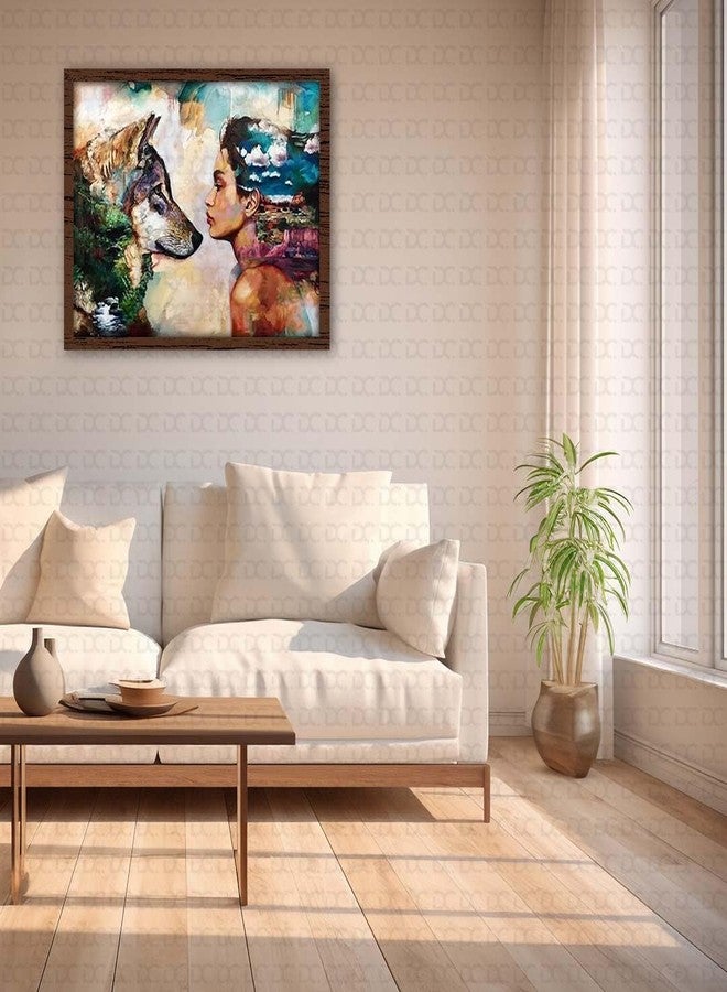 Retailio مجموعة ريتيليو للرسم بالأرقام على قماش الزهور، مناسبة للأطفال والفتيات والكبار والمبتدئين، مقاس 16 × 20 بوصة، مجموعة الرسم الزيتي بدون لهب، هدية (الجميلة والوحش) - Image 5